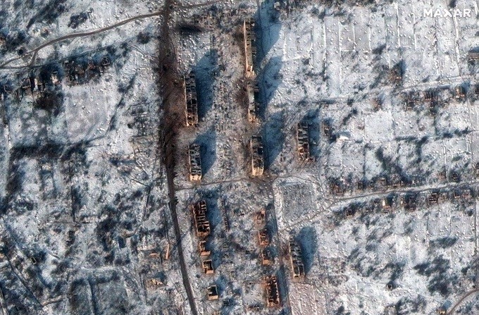 Ảnh vệ tinh hé lộ trận chiến khốc liệt ở miền Đông Ukraine