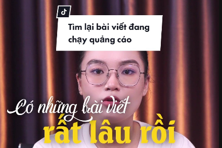 Tìm lại bài viết đang chạy quảng cáo