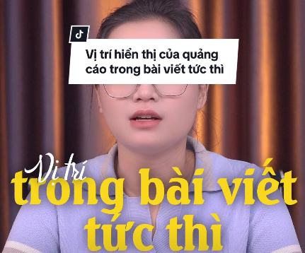 Vị trí hiển thị của quảng cáo trong bài viết tức thì