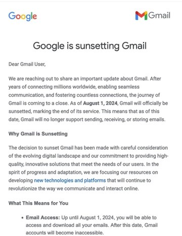 Thực hư tin đồn Gmail bị khai tử